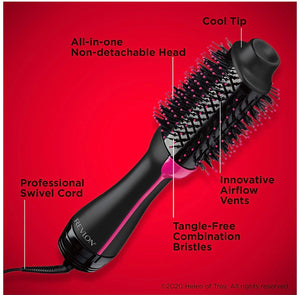 One step hair dryer and volumizer brush